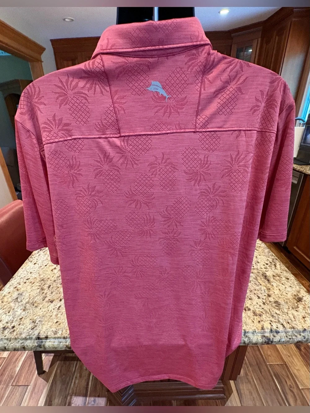 Tommy Bahama Men's Pineapple Jacquard Polo - Coral Red. XL